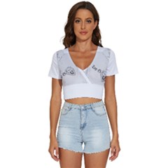 (2)dx Hoodie  V-neck Crop Top by Alldesigners