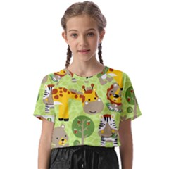Funny Animals Cartoon Kids  Basic Tee by Simbadda