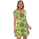 Funny Animals Cartoon Short Sleeve Tiered Mini Dress View3