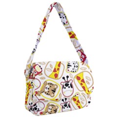Vector Seamless Pattern Nice Animals Cartoon Courier Bag by Simbadda