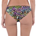 Graffiti Word Seamless Pattern Reversible Hipster Bikini Bottoms View4