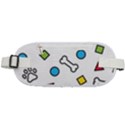 Dog Paw Seamless Pattern Foot Print Bone Rounded Waist Pouch View1