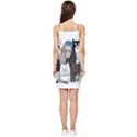 Cute Cat Hand Drawn Cartoon Style Summer Tie Front Dress View2