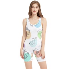 Cartoon-bird-cute-doodle-bird Women s Wrestling Singlet by Simbadda