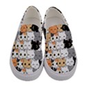Cute-cat-kitten-cartoon-doodle-seamless-pattern Women s Canvas Slip Ons View1