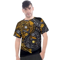 Yin-yang-owl-doodle-ornament-illustration Men s Sport Top by Simbadda