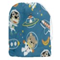 Seamless-pattern-funny-astronaut-outer-space-transportation Drawstring Pouch (3XL) View1