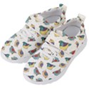 Seamless-pattern-with-hand-drawn-bird-black Kids  Velcro Strap Shoes View2