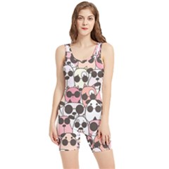 Cute-dog-seamless-pattern-background Women s Wrestling Singlet by Simbadda