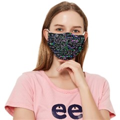 Math-linear-mathematics-education-circle-background Fitted Cloth Face Mask (adult) by Simbadda