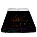 Mathematical-colorful-formulas-drawn-by-hand-black-chalkboard Fitted Sheet (Queen Size) View1