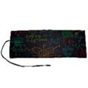 Mathematical-colorful-formulas-drawn-by-hand-black-chalkboard Roll Up Canvas Pencil Holder (S) View1