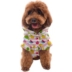Tropical-fruits-berries-seamless-pattern Dog Coat by Simbadda