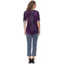 Feather Pattern Texture Form Zip Up Long Sleeve Blouse View4