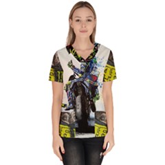 Download (1) D6436be9-f3fc-41be-942a-ec353be62fb5 Download (2) Vr46 Wallpaper By Reachparmeet - Download On Zedge?   1f7a Women s V-neck Scrub Top by AESTHETIC1