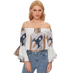 Img 20230716 195940 Img 20230716 200008 Off Shoulder Flutter Bell Sleeve Top by 3147330