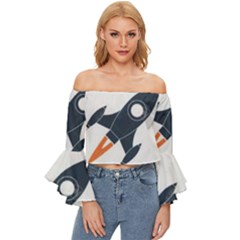 Img 20230716 190400 Img 20230716 190422 Off Shoulder Flutter Bell Sleeve Top by 3147330