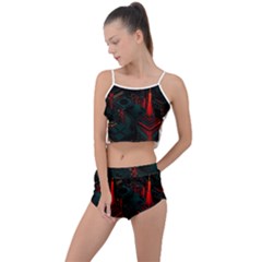 A Dark City Vector Summer Cropped Co-ord Set by Proyonanggan