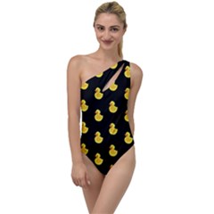 Rubber Duck To One Side Swimsuit by Valentinaart