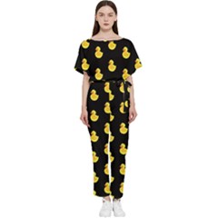 Rubber Duck Batwing Lightweight Chiffon Jumpsuit by Valentinaart