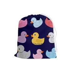 Duck Pattern Drawstring Pouch (large) by NerdySparkleGoth