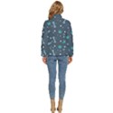 Bons Foot Prints Pattern Background Women s Puffer Bubble Jacket Coat View4