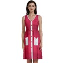 Amaranth Turbulance CAMEURUT Sleeveless Dress With Pocket View1