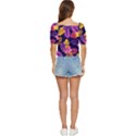 Tropical Pattern Button up blouse View4