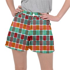 Bricks Abstract Seamless Pattern Women s Ripstop Shorts by Bangk1t