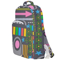 Pattern Geometric Abstract Colorful Arrow Line Circle Triangle Double Compartment Backpack by Bangk1t