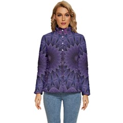 Shape Geometric Symmetrical Symmetry Wallpaper Women s Puffer Bubble Jacket Coat by Bangk1t