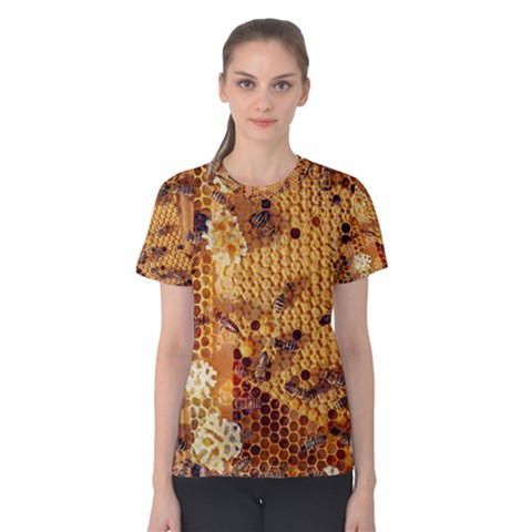 Bees Nature Animals Honeycomb Women s Cotton Tee by pakminggu