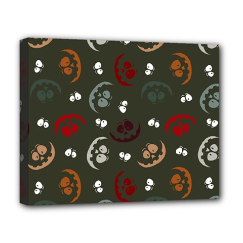 Art Halloween Pattern Creepy Design Digital Papers Deluxe Canvas 20  X 16  (stretched) by pakminggu