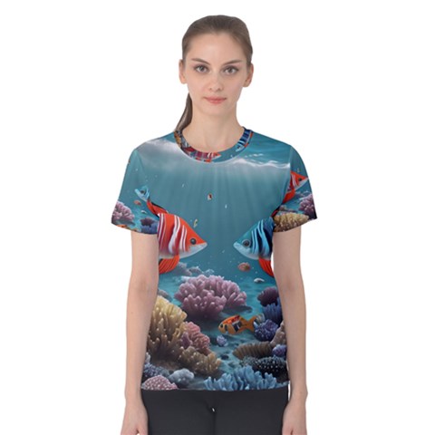 Fish Sea Ocean Women s Cotton Tee by Ravend