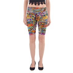 Supersonic Sunblast Yoga Cropped Leggings by chellerayartisans