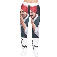 Moosewala Women Velvet Drawstring Pants by Mayank