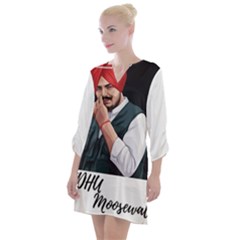 Moosewala Open Neck Shift Dress by Mayank