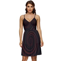 Abstract Art Backdrop Background V-neck Pocket Summer Dress  by Grandong
