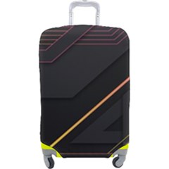 Gradient-geometric-shapes-dark-background Luggage Cover (large) by pakminggu