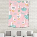 Cute Happy Duck Gift Card Design Seamless Pattern Template Medium Tapestry View2