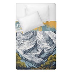 Nature Mountains Landscape Forest Duvet Cover Double Side (single Size) by Ravend