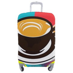 Coffee Tea Cappuccino Luggage Cover (medium) by uniart180623