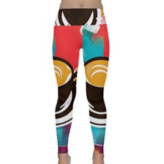 Coffee Tea Cappuccino Lightweight Velour Classic Yoga Leggings by uniart180623