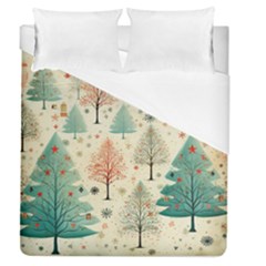 Christmas Tree Duvet Cover (queen Size) by pakminggu