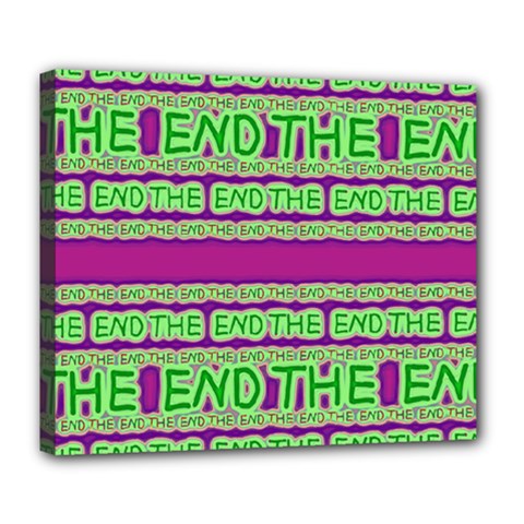 The End Pattern Deluxe Canvas 24  X 20  (stretched) by pakminggu