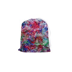 Flow Iv Drawstring Pouch (small) by kaleidomarblingart