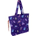 Space Seamless Pattern Drawstring Tote Bag View2