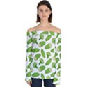 Vegetable Pattern With Composition Broccoli Off Shoulder Long Sleeve Top View1