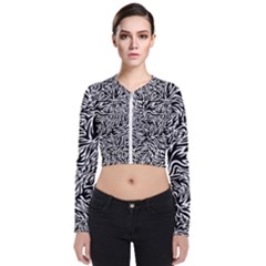 Flame Fire Pattern Digital Art Long Sleeve Zip Up Bomber Jacket by Bedest