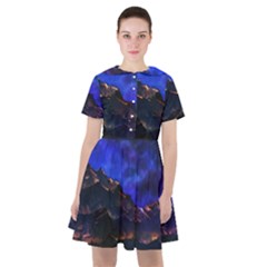 Landscape-sci-fi-alien-world Sailor Dress by Bedest